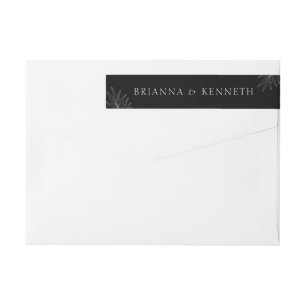 Modernes elegantes Schwarz mit Leaf-Hochzeit
