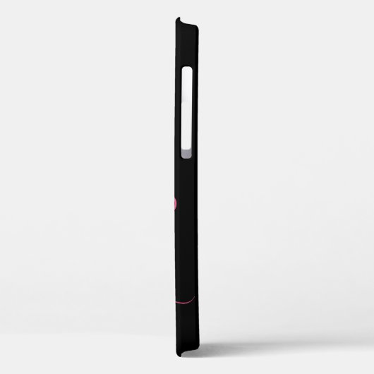 Modernes elegantes Schwarz Rosa handschriftlich Mi Case-Mate iPhone Hülle (Rückseite / Links)