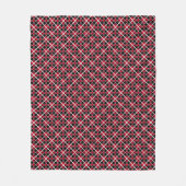Modernes, elegantes schwarz-rotes Silber Fleecedecke (Vorderseite)