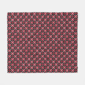 Modernes, elegantes schwarz-rotes Silber Fleecedecke (Vorderseite (Horizontal))