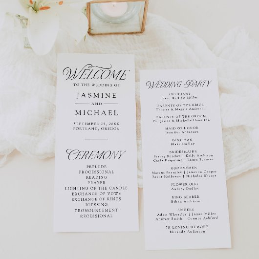 Modernes, elegantes Schwarz-Typografie-Hochzeitspr