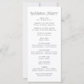 Modernes, elegantes Schwarz-Typografie-Hochzeitspr (Rückseite)