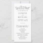 Modernes, elegantes Schwarz-Typografie-Hochzeitspr (Vorderseite)