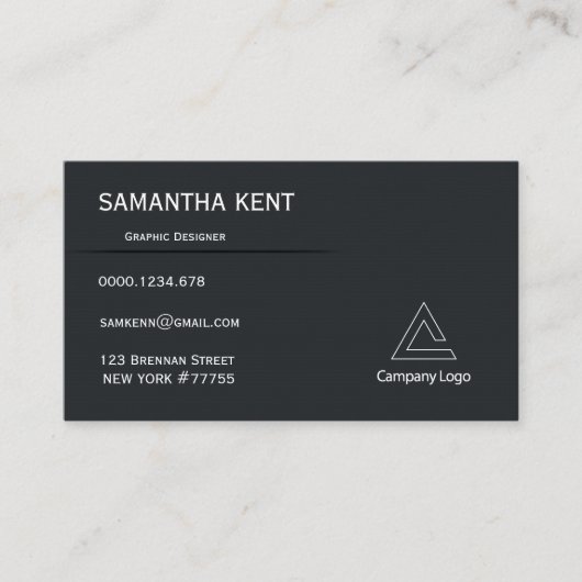 Modernes, elegantes Schwarz und Bordeaux Visitenkarte (Vorderseite)