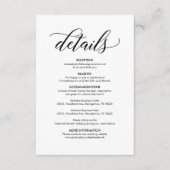 Modernes, elegantes Schwarz, unsere Hochzeitsdetai Begleitkarte (Vorderseite)