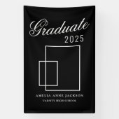 Modernes elegantes Schwarz-Weiß-Foto 2025 Banner (Vertikal)