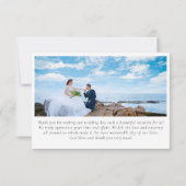 Modernes elegantes Schwarz-Weiß-Foto Danke Karte (Rückseite)