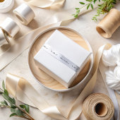 Modernes elegantes Schwarz-Weiß-Herz-Business Satinband