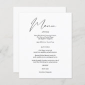 Modernes, elegantes Schwarz-Weiß-Menü (Vorne/Hinten)