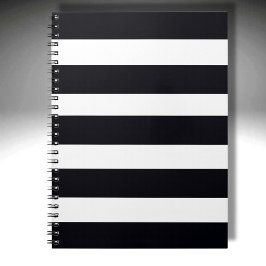 Modernes elegantes Schwarz-Weiß-Notebook Notizblock