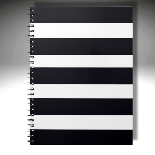 Modernes elegantes Schwarz-Weiß-Notebook Notizblock