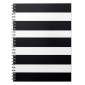 Modernes elegantes Schwarz-Weiß-Notebook Notizblock (Vorderseite)