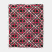 Modernes, elegantes Schwarz-Weiß-Schachtel Fleecedecke (Vorderseite)