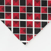 Modernes, elegantes Schwarz-Weiß-Schachtel Fleecedecke (Ecke)