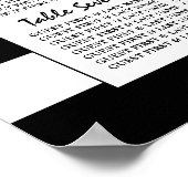 Modernes, elegantes Schwarz-Weiß-Seekarte Poster (Ecke)