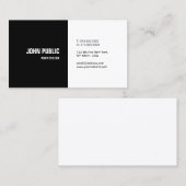 Modernes, elegantes Schwarz-Weiß-Template Minimali Visitenkarte (Vorne/Hinten)