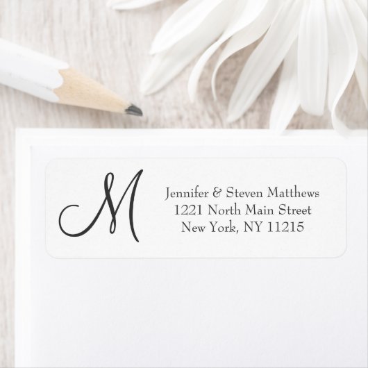 Modernes elegantes Schwarz-Weiß-Trendy Monogram (Insitu)