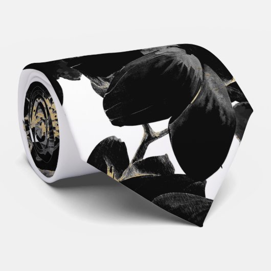 Modernes elegantes Schwarz-weißes und Krawatte (Gerollt)