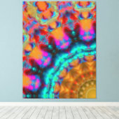 Modernes, elegantes, schwarzes Design-Canvas-Print Leinwanddruck (Insitu (Holzboden))