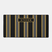 Modernes Elegantes Schwarzes Meer Personalisiert Schreibtischunterlage (Vorderseite)