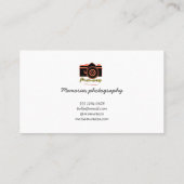 Modernes & elegantes Schwarzes Minimalistisches Fo Visitenkarte (Rückseite)