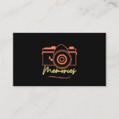 Modernes & elegantes Schwarzes Minimalistisches Fo Visitenkarte (Vorderseite)