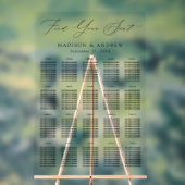 Modernes, elegantes Schwarzes Script 20 Tischdiagr Acrylschild (Neutral)