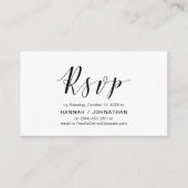 Modernes Elegantes, Schwarzes Script, UAWG Respons Begleitkarte (Vorderseite)