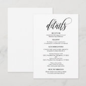 Modernes Elegantes, Schwarzes Script, unsere Hochz Begleitkarte (Vorne/Hinten)