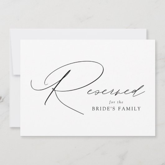 Modernes, elegantes Schwarzes Script vorbehaltenes (Rückseite)