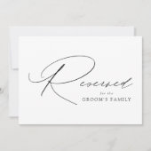 Modernes, elegantes Schwarzes Script vorbehaltenes (Vorderseite)