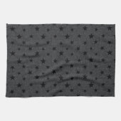 Modernes elegantes Schwarzes Sternmuster Geschirrtuch (Horizontal)