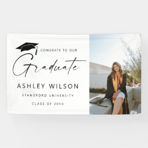 Modernes, elegantes Script 1 Foto Abschluss Banner