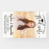 Modernes, elegantes Script 1 Foto Vertikaler Absch Banner (Horizontal)