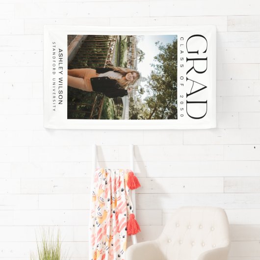 Modernes, elegantes Script 1 Foto Vertikaler Absch Banner (Insitu)