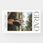 Modernes, elegantes Script 1 Foto Vertikaler Absch Banner (Horizontal)