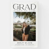 Modernes, elegantes Script 1 Foto Vertikaler Absch Banner (Vertikal)