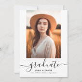 Modernes, elegantes Script 2023 Abschluss Foto lad (Vorderseite)