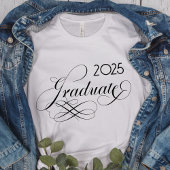 Modernes, elegantes Script 2025 Graduate T-Shirt
