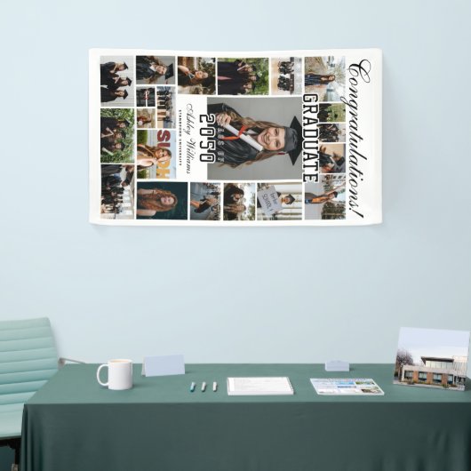 Modernes, elegantes Script 20 Foto Abschluss Banner (Messeveranstaltung)