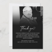 Modernes, elegantes Script 2-Foto-Beerdigung/Geden Dankeskarte (Rückseite)