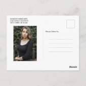 Modernes, elegantes Script 2 Sided Foto Abschluss Postkarte (Rückseite)
