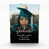 Modernes, elegantes Script-Abschluss-Geschenk Fotoblock (Vorderseite)