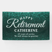 Modernes, elegantes Script Aquamarin Glitzer Remüd Banner (Horizontal)