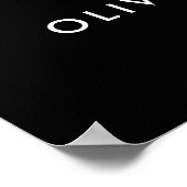 Modernes, elegantes Script Begrüßungszeichen Poster (Ecke)