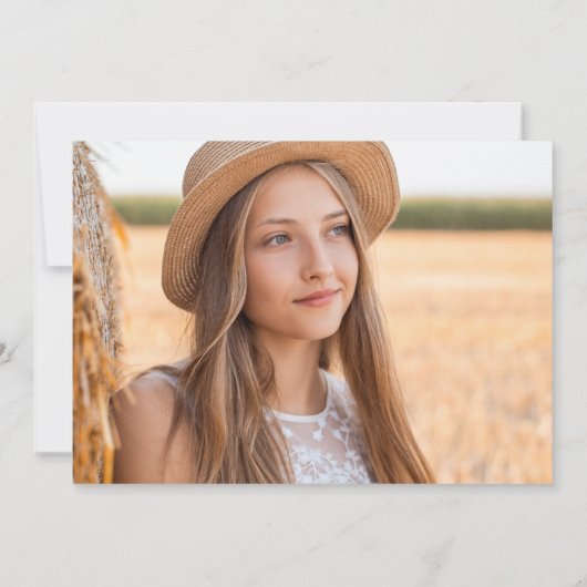 Modernes, elegantes Script Black & Gold | 2 Foto G Ankündigung (Rückseite)