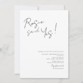 Modernes, elegantes Script-Brautparty Einladung (Vorderseite)