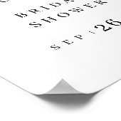 Modernes, elegantes Script-Brautparty willkommen Poster (Ecke)