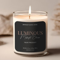 Modernes, elegantes Script Candle Packaging Label 