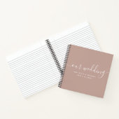 Modernes, elegantes Script Earth Tone Wedding Gues Notizblock (Innenseite)